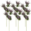 Qingriver 6 Sets Artificial Eryngium Foetidum Flowers Plants Thistle Spray