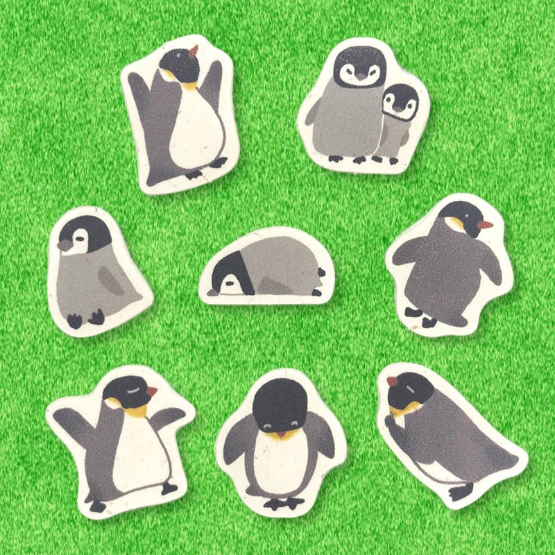 Seal-do Made in Japan Banana Paper Flake Stickers Emperor Penguin