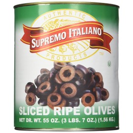 Supremo Italiano Slice Black Olives, 55 Ounce