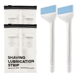 Aloe Essence Shaving Lubrication Strip - Reusable & Portable Travel-Friendly Strip for Sensitive Skin, Long-Lasting Soothing Moisturizing Lubrication (2-Pack)