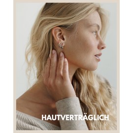 Women's Stainless Steel Hoop Earrings, 3 Pairs of Elegant Hoop Earrings, Small (8 mm, 10 mm, 12 mm), Surgical Steel Earrings in 18 K Gold, Rose Gold or Silver, Men's Creole, Stainless Steel