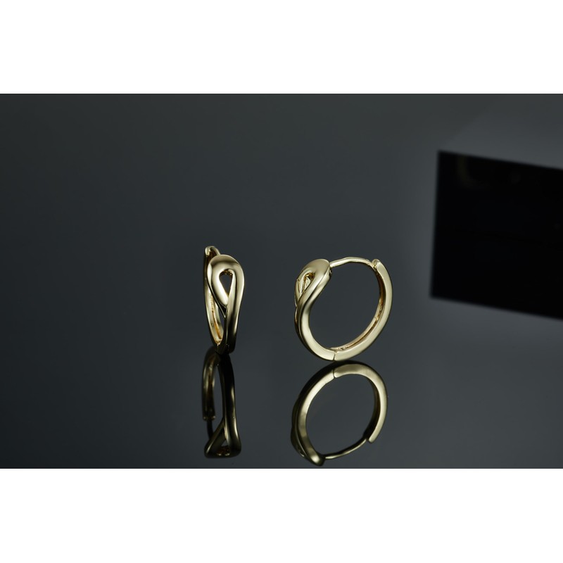 SHINYTE CATALINE 14K Gold Plated Hoop Earrings for Women,Women's Huggie