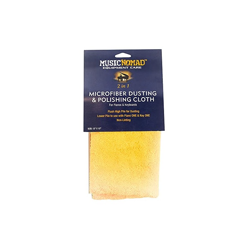 MusicNomad Microfiber Dusting and Polishing Cloth for Pianos and Keyboards
