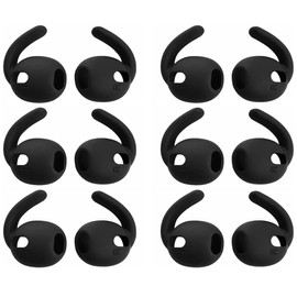BLUEWALL Sport Earhook Compatible with Galaxy Buds 3 Earbuds SM-R530NZAEXAR, 6 Pairs Replacement Silicone Earbuds Hook, Compatible with Galaxy Buds 3 SM-R530 6 Pairs Black
