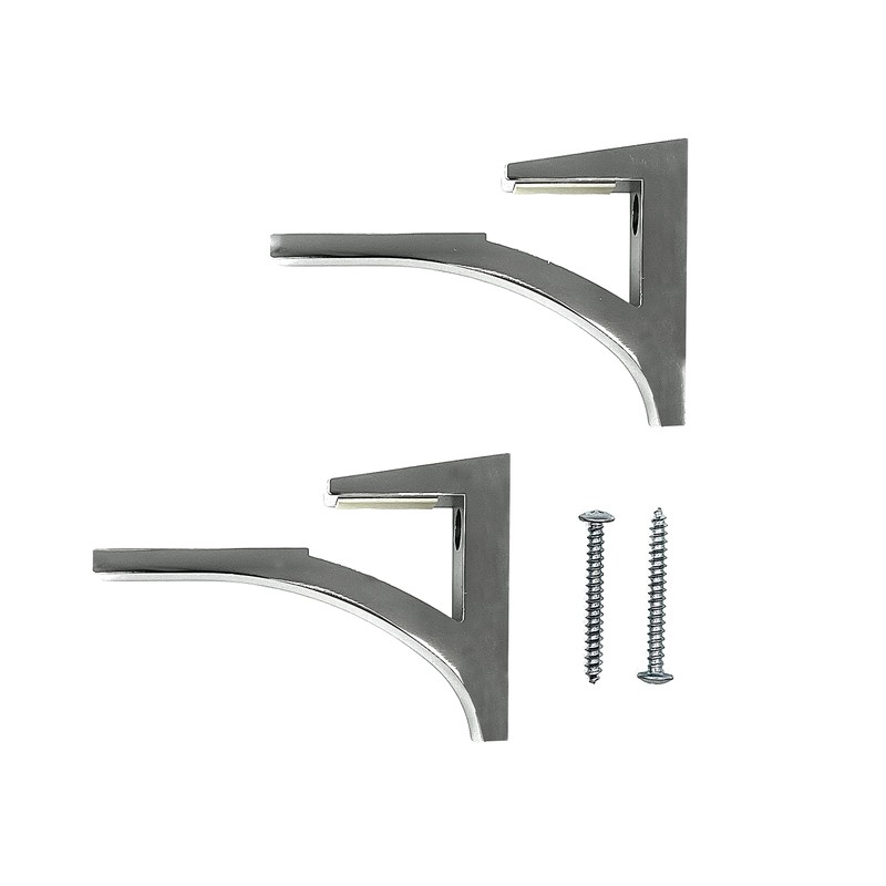 CRL Chrome - Aluminum Glass Shelf Bracket for 3/8 to