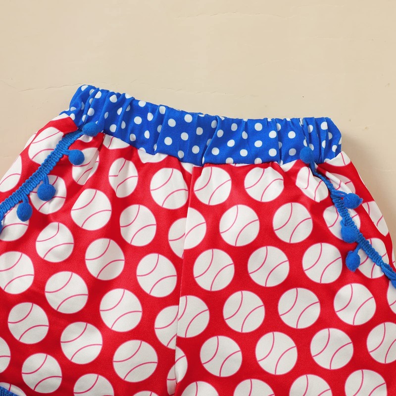 LYSMuch Conjunto de ropa de verano con estampado de béisbol,