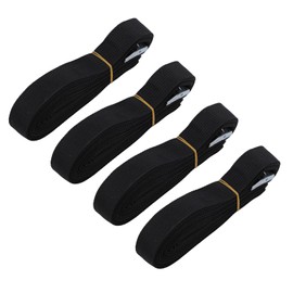 4pcs Luggage Straps, High Performance Adjustable Portable Travel Straps, Elastic Belt for Camping, Securing Luggage with Quick Release Buckles, Up to 5 m Long (Black)