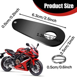 HQRNYP Motorcycle Bell Hangers, Motorcycle Accessories, Riding Motor Hanger with Split Ring, Biker Bell Hanger for Most Bells (Style B/Black)