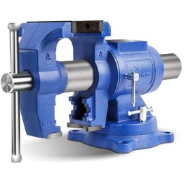 Forward HY-DT100-4IN Heavy Duty Bench Vise 360-Degree Swivel Base and Head with Anvil (4")