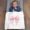 Azeeda 'Pink Bow' Cotton Baby Blanket/Shawl (BY00039371)