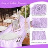 BOUBONI 12 Pack Lilac 10ft Cheesecloth Table Runner 35x120 Inch