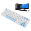 Mechanical Keyboard 68 Keys RGB Backlight Compact Wired Keyboard with