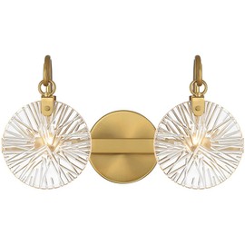 Savoy House 8-3981-2-322 Addison 2-Light Bathroom Vanity Light in Warm Brass (16'' W x 9'' H)