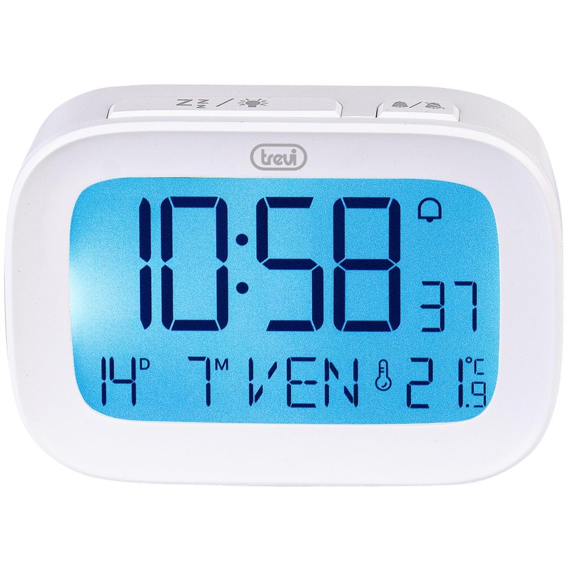 Trevi SLD 3850 Digital Alarm Clock with Integrated Thermometer, Large