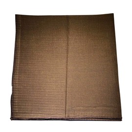 1 Dozen Paisley Bandanas 100% Cotton Double Sided Scarf (Many Colors) by M.H.I. (Brown Plain)