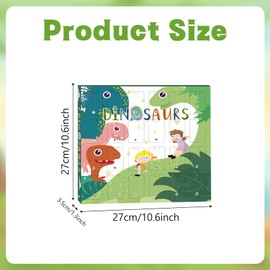 Raveparty Dinosaur Advent Calendar 2024, Boys Advent Calendar, Christmas Advent Calendar 2024 with 24 Pcs Dinosaur Toys for Christmas Advent Calendar for Boys