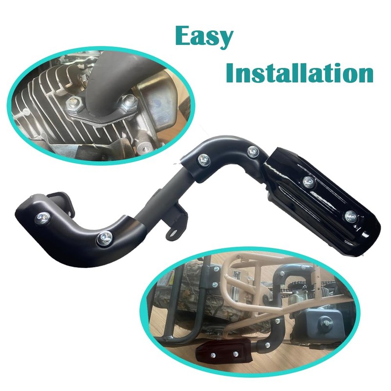 QYMOTO Upgrade CT200U Mini Bike Silencer Kit with Muffler Pipe
