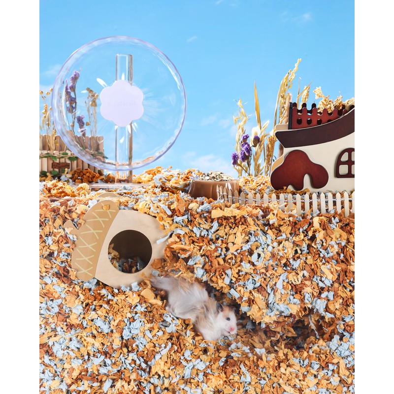BUCATSTATE Hamster Bedding 15L, Truly 99% Dust-Free Small Animal Paper