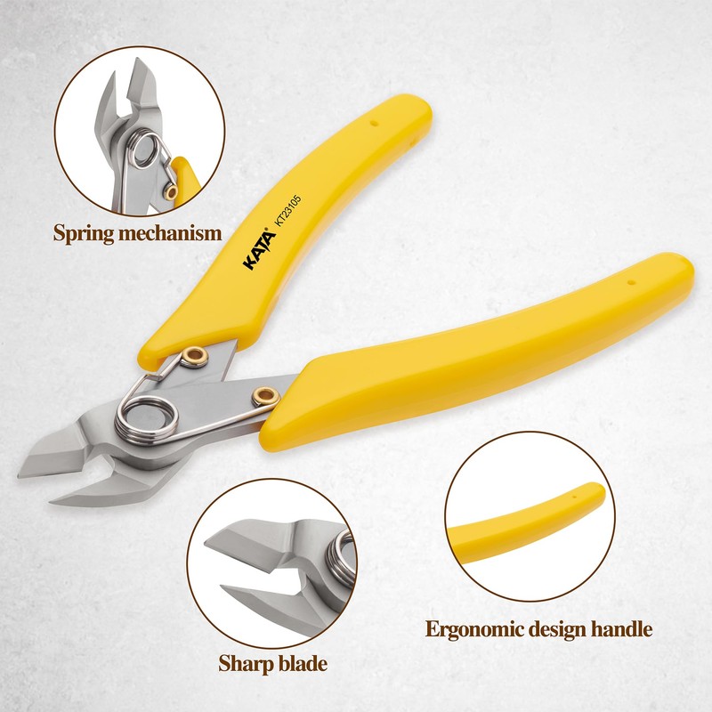 KATA 2Pack Micro Wire Cutters For Electronics Flush cutters, 6