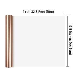 NESCCI Matte Metal Rose Gold Wrapping Paper, Solid Color Paper,Gift Wrapping Paper,Perfect for Wedding,Valentine's Day,Birthday, Christmas,Baby Shower (17.5 Inches X 32.8 Feet)