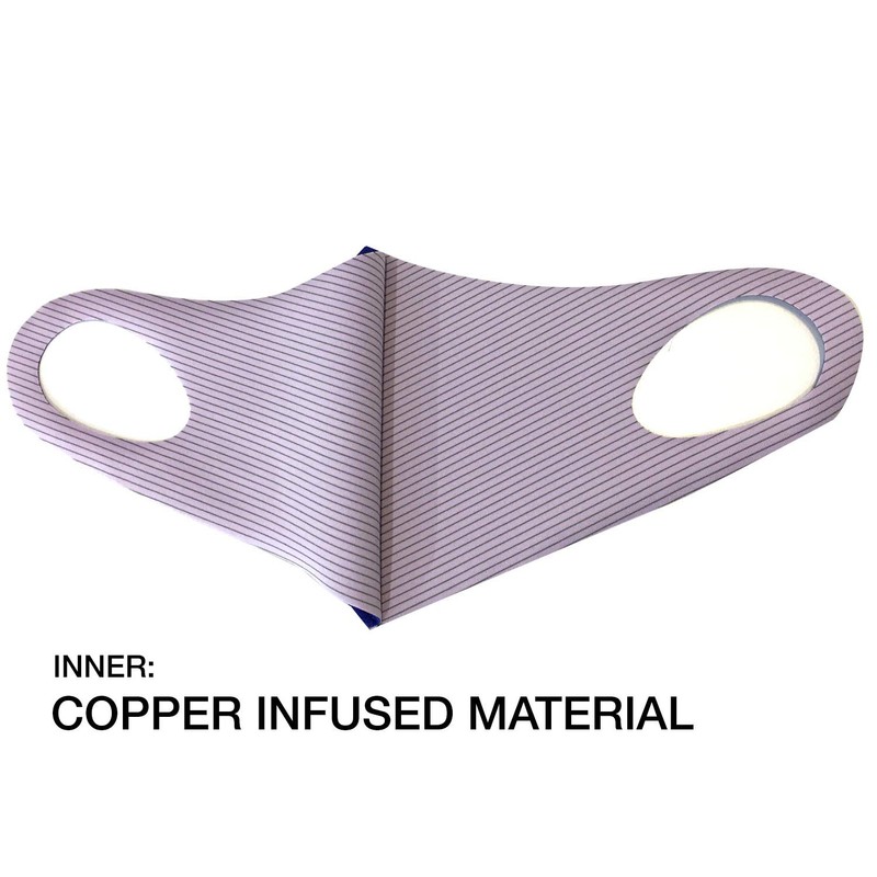 Basic Sense Copper Infused Washable Reusable plain Face Coverings Masks