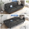 Yaheetech 63" Convertible Couch Small Futon Sofa Bed with 2