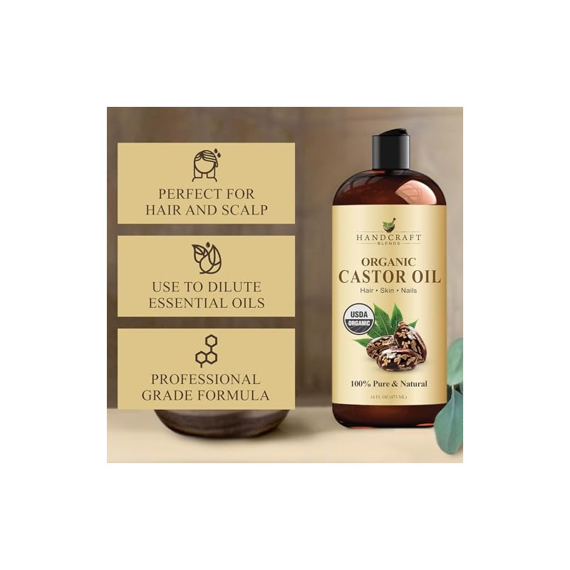 Handcraft Blends 100% Pure Castor Oil - Huge 16 OZ