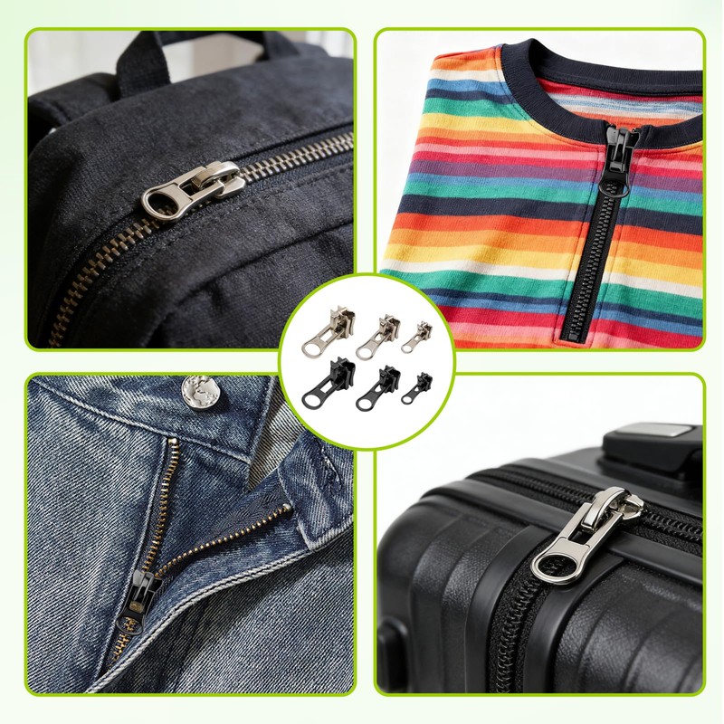 36 PCS Universal Zipper Repair Kit - 3 Size Double-Sided