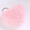 Soleebee Soft Artificial Rabbit Fur Keychain Love Heart Plush Key