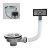 ZINGKING Kitchen Sink Drain with Overflow 114mm Stainless Steel Kitchen