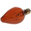 Satco S3374 120V Candelabra Base 25-Watt F10 Light Bulb, Amber