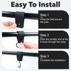 CTYUEYUN Pack of 6 S Hooks with Leather Loop, Black