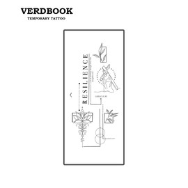 VERDBOOK Waterproof Temporary Tattoos: 2-Sheet Tattoo Kit with Realistic Body Stickers, Semi-Permanent Tattoos for Adults Lasting 7-15 Days – Safe for Men & Women, Scripture Pillar