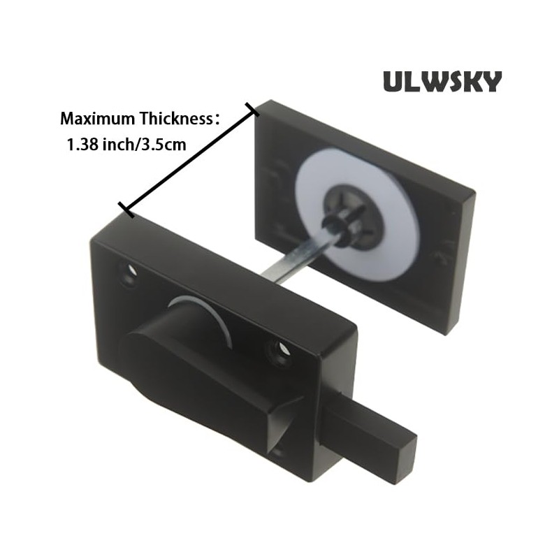 Pack of 1 Latch Indicating Lock,Black Latch Indicator Bolt,Privacy Partition