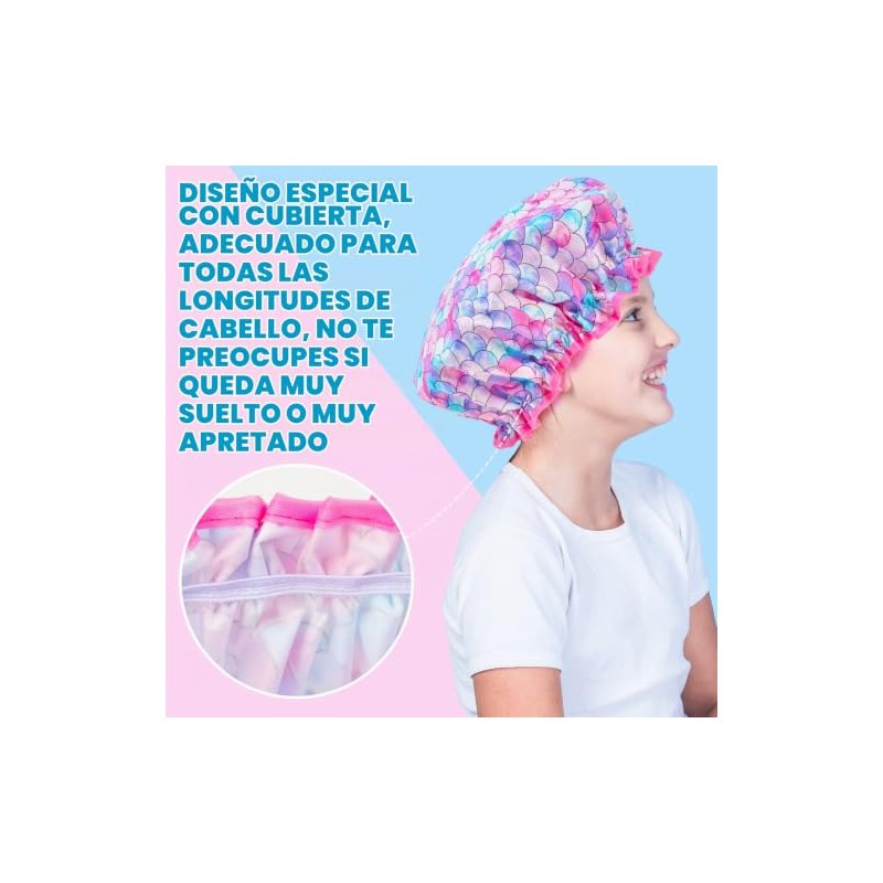 Gorro de ducha para niños, 3 piezas de gorros de