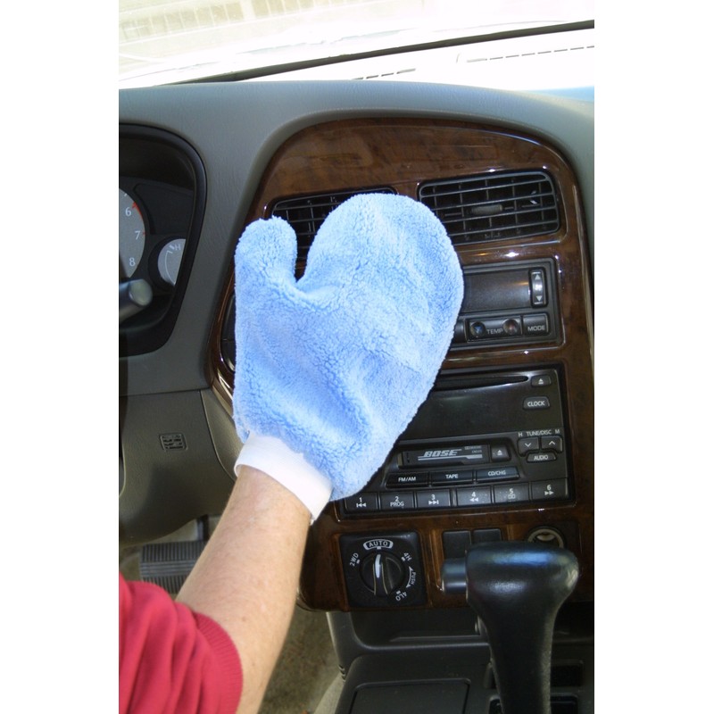 Eurow Microfiber Terry Weave Dusting & Polishing Mitt, Lint-Free, Scratch-Free,