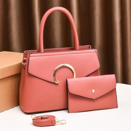 Juego de 2 bolsos de hombro para mujer con bolso de PU texturizado y correa cruzada ajustable para desplazamientos y ocio Bolsos de uso diario