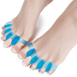 VitmdtX Toe Spacers, Toe Separators for Overlapping Toes Women Bunion Correctors Gel Foot Alignment Toe Stretchers Straighteners, Blue