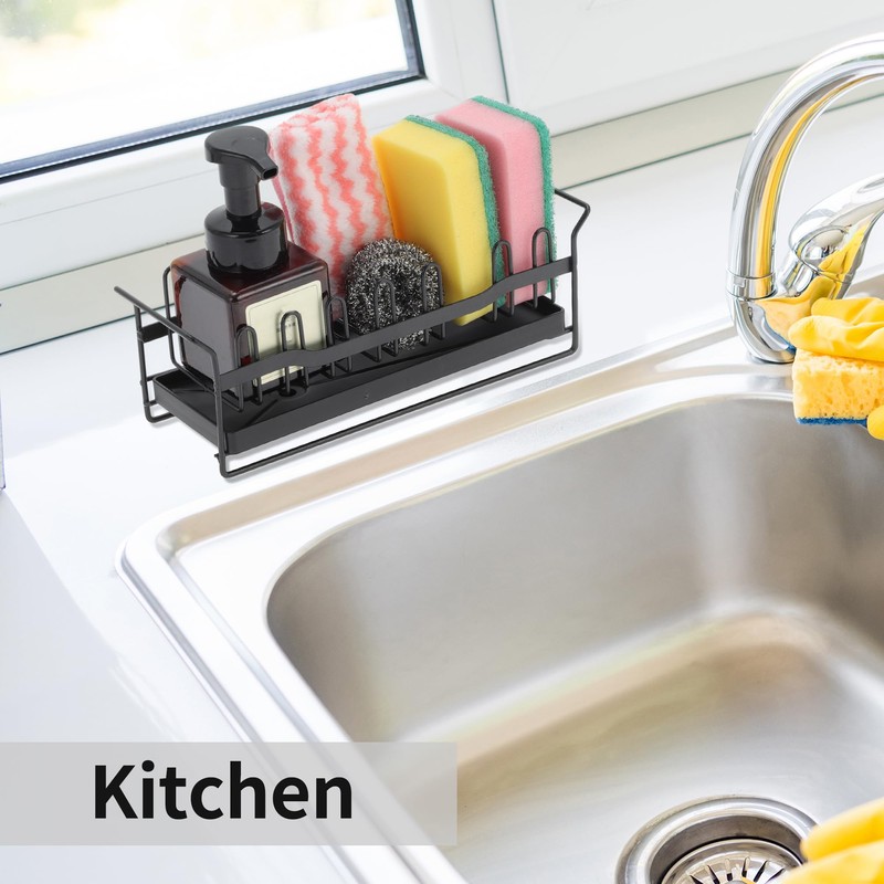 CAPASTEC Sink Organiser, Kitchen Organiser with Self-Draining Drip Tray for