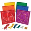 edxeducation Double-Sided Geoboard Set | Set of 6 with Rubber