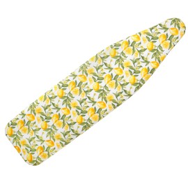 Juvale Ironing Board Cover & Pad - 15 x 54 in Standard Size - Yellow & Green Lemon Print - Thick Cotton-Felt Padding & Elastic Drawstring Closure