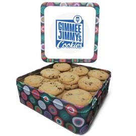 Gimmee Jimmy's Chocolate Chip 2lb Cookie Tin | Perfect for Corporate Gifts, Birthday Presents, and Sympathy Gifts