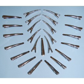 Pack of 50-45mm Slim Tip Alligator Hair Clips - Hair Accessories for Jewellery Makers & Craft Making