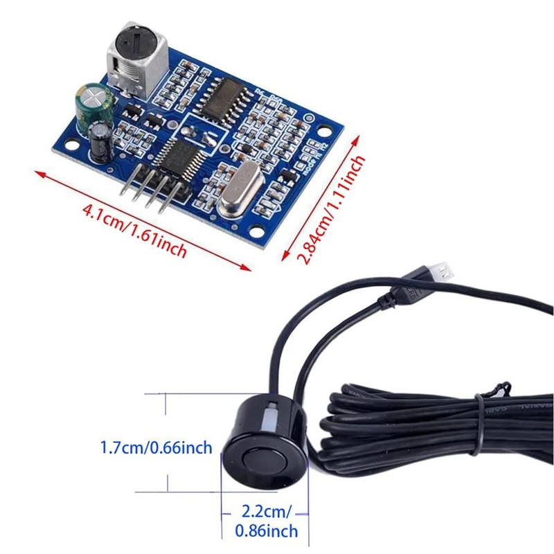 Funsto Ultrasonic Distance Sensor Measuring Transducer Module Power Consumption