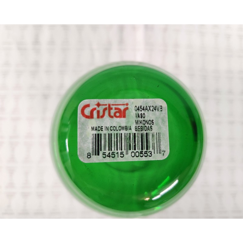 Cristar Mikonos Stemless Wine Glass in Bottle Green 15 oz
