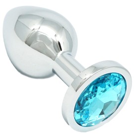 Praxia Jewelry, Plug, Medium, Maximum Diameter 1.3 inches (3.4 cm), Light Blue [Lotion/Cleaning Cloth Included)