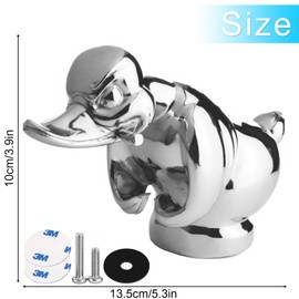 Angry Duck Radiator Figure, Angry Duck Hood Ornament, Alloy 3D Funny Duck Hood Ornament, Angry Duck, Car Bonnet Ornament, for Car Decorations and Room Decoration