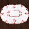 Grelucgo Embroidered Tablecloth for February 14th Valentine's Day (Oval 57x84
