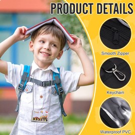 Mayoii Children's Neck Pouch with Lanyard and Key Ring, Wallet Gift for Boys and Girls, Bulldozer, Cartoon