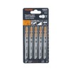 Truper ST-113-A, Blíster 5 seguetas zanco T, cuchilla HCS, para